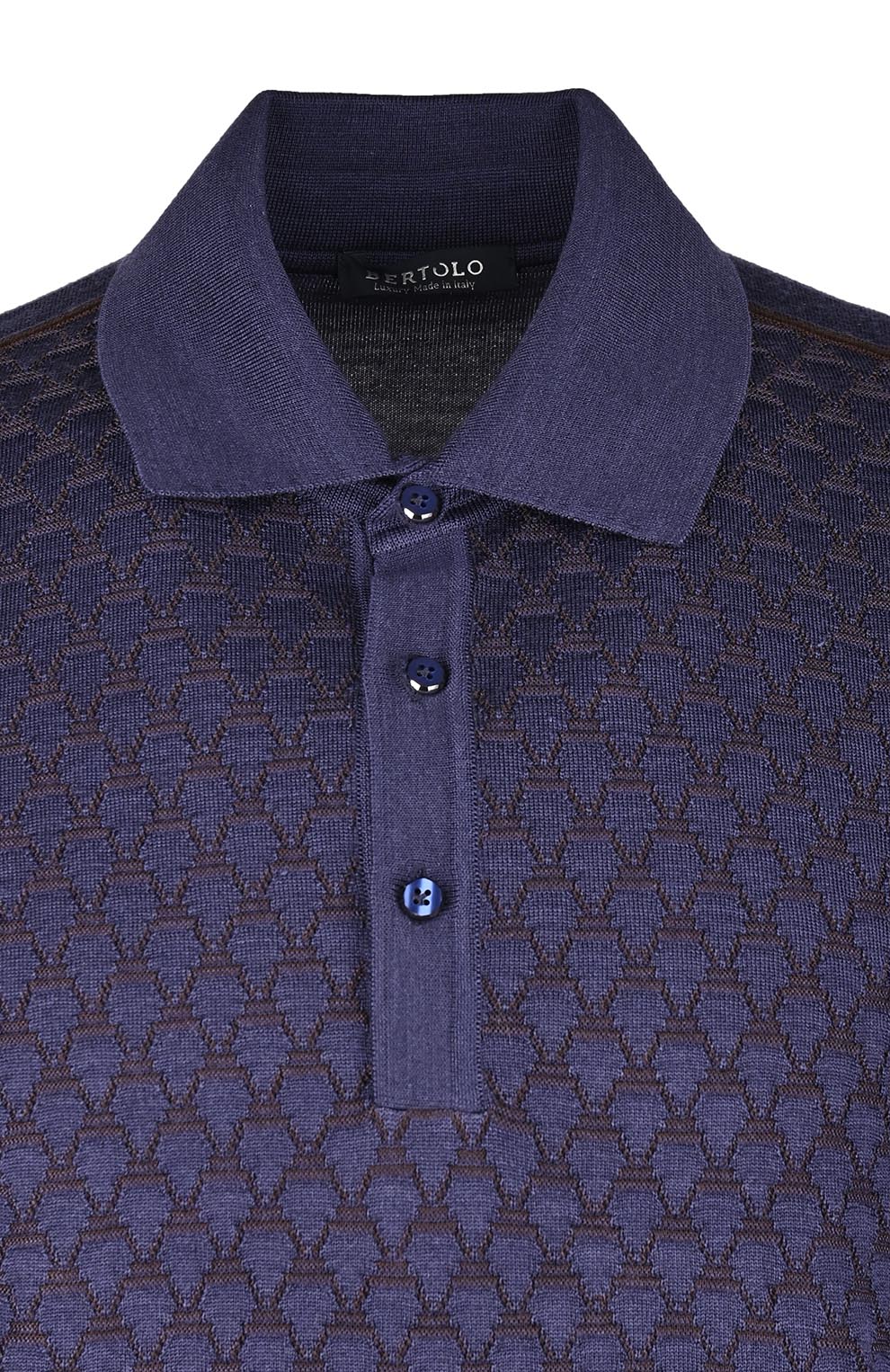 Поло из смеси шерсти и шёлка