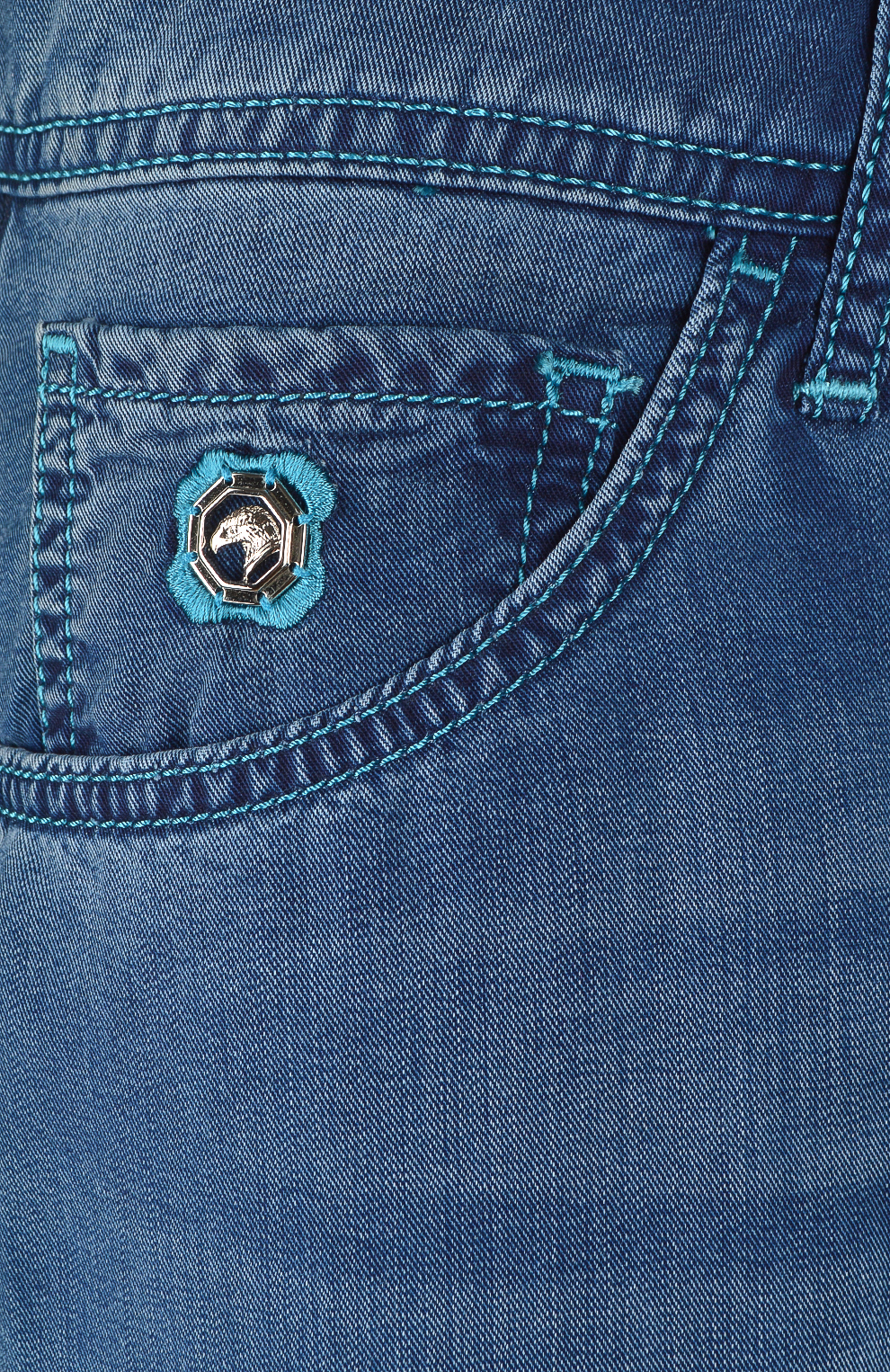 Джинсы с контрастной строчкой