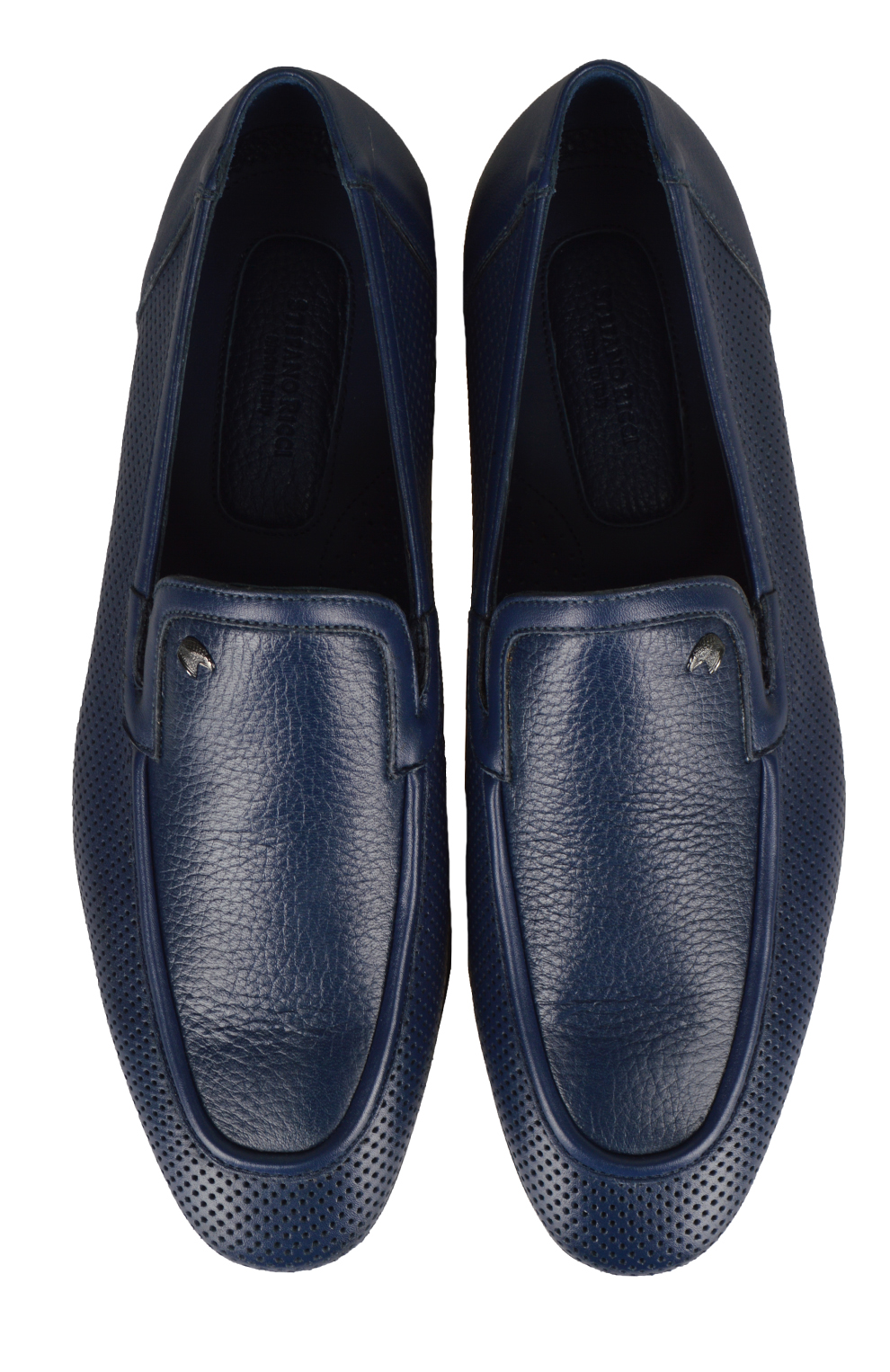 Кожаные слипоны с перфорацией