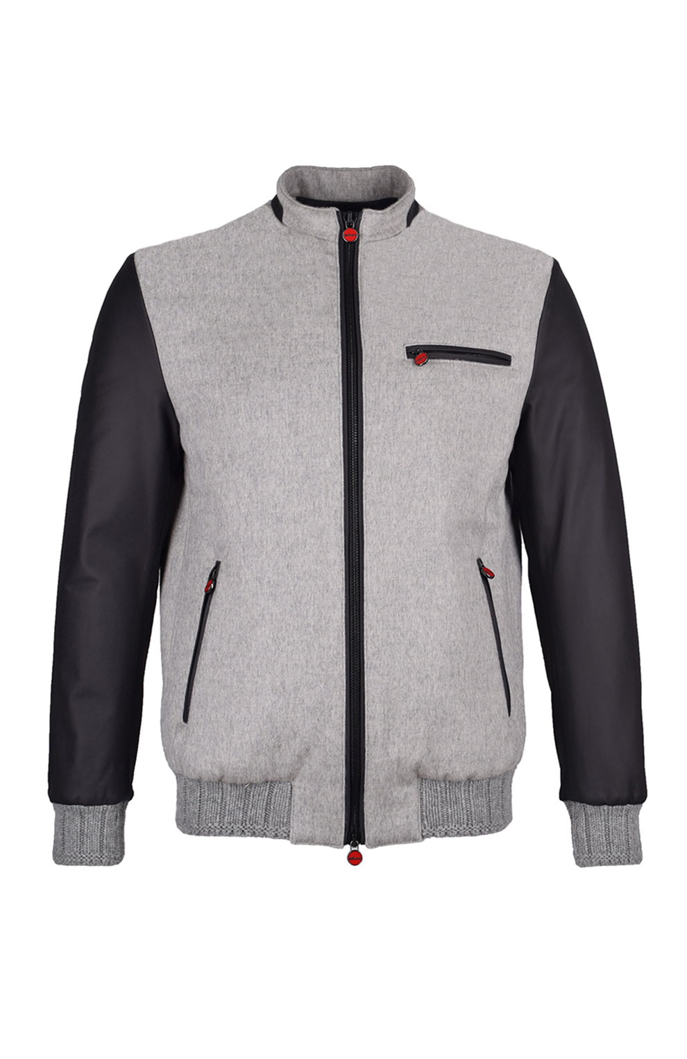 Кашемировый бомбер на молнии с эластичными манжетами