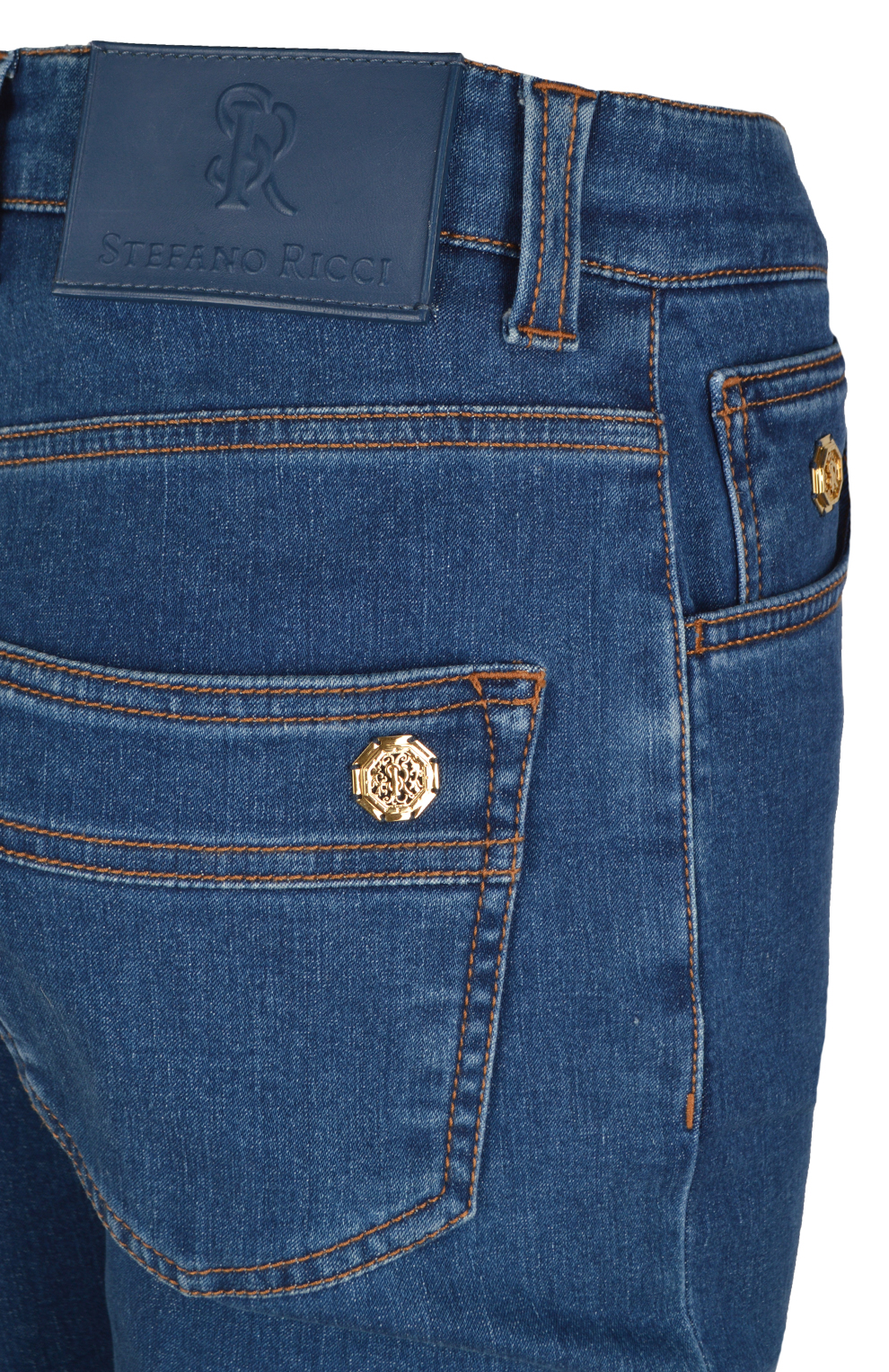 Джинсы с контрастной строчкой