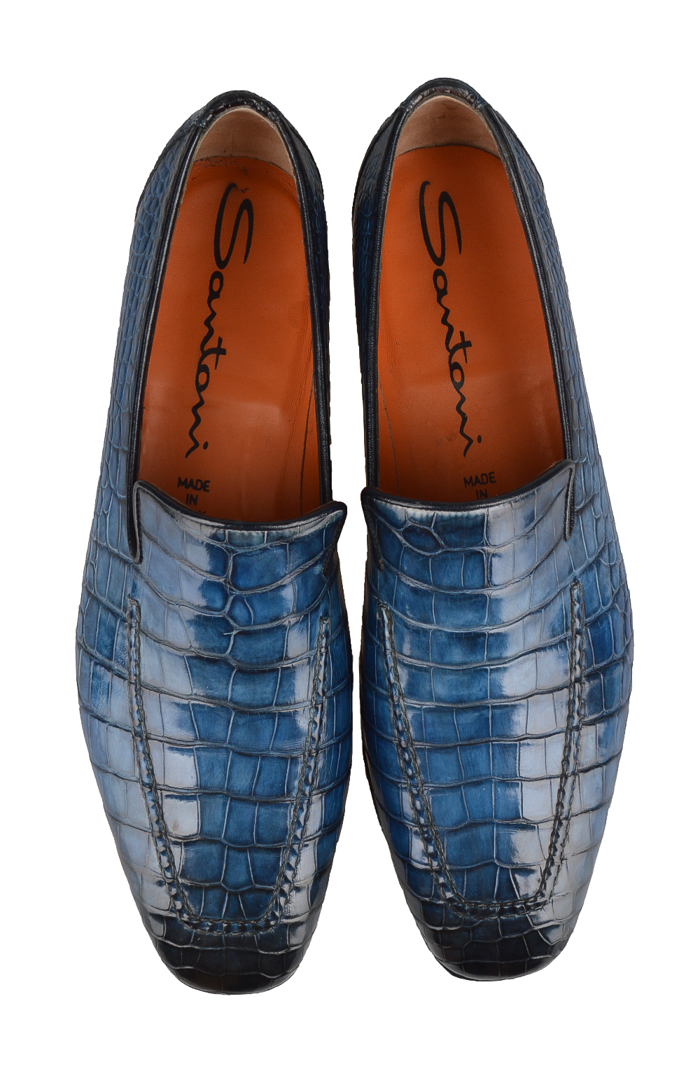 Лоферы из кожи крокодила