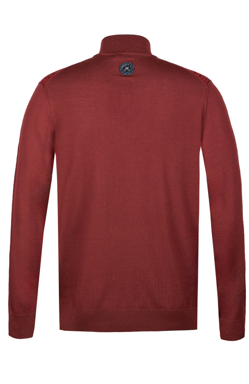 Свитер из смеси шерсти и шелка с декором из кожи американского аллигатора