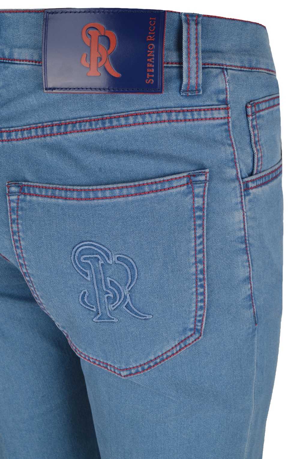 Джинсы с контрастной строчкой