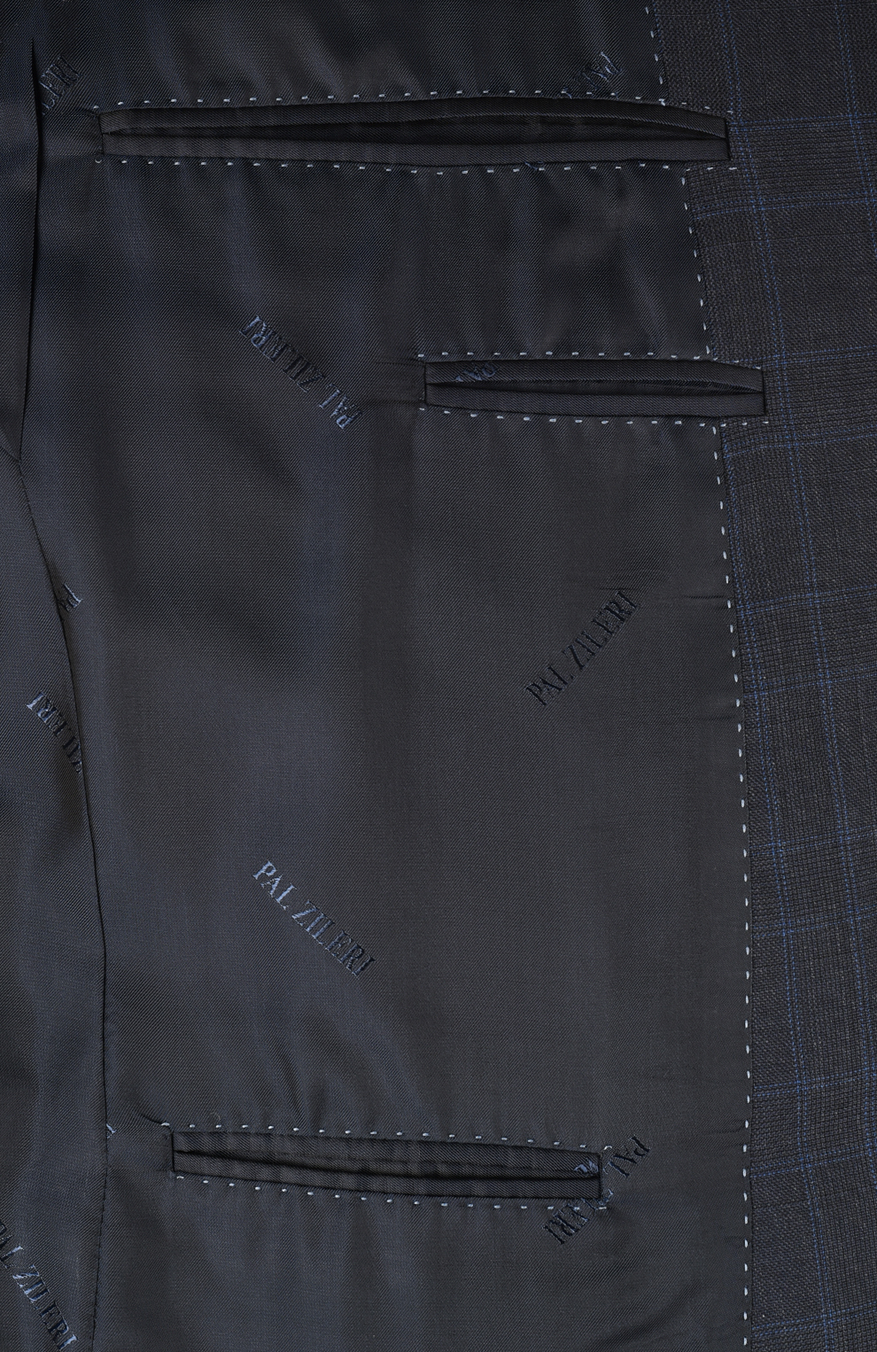 Шерстяной однобортный костюм в клетку