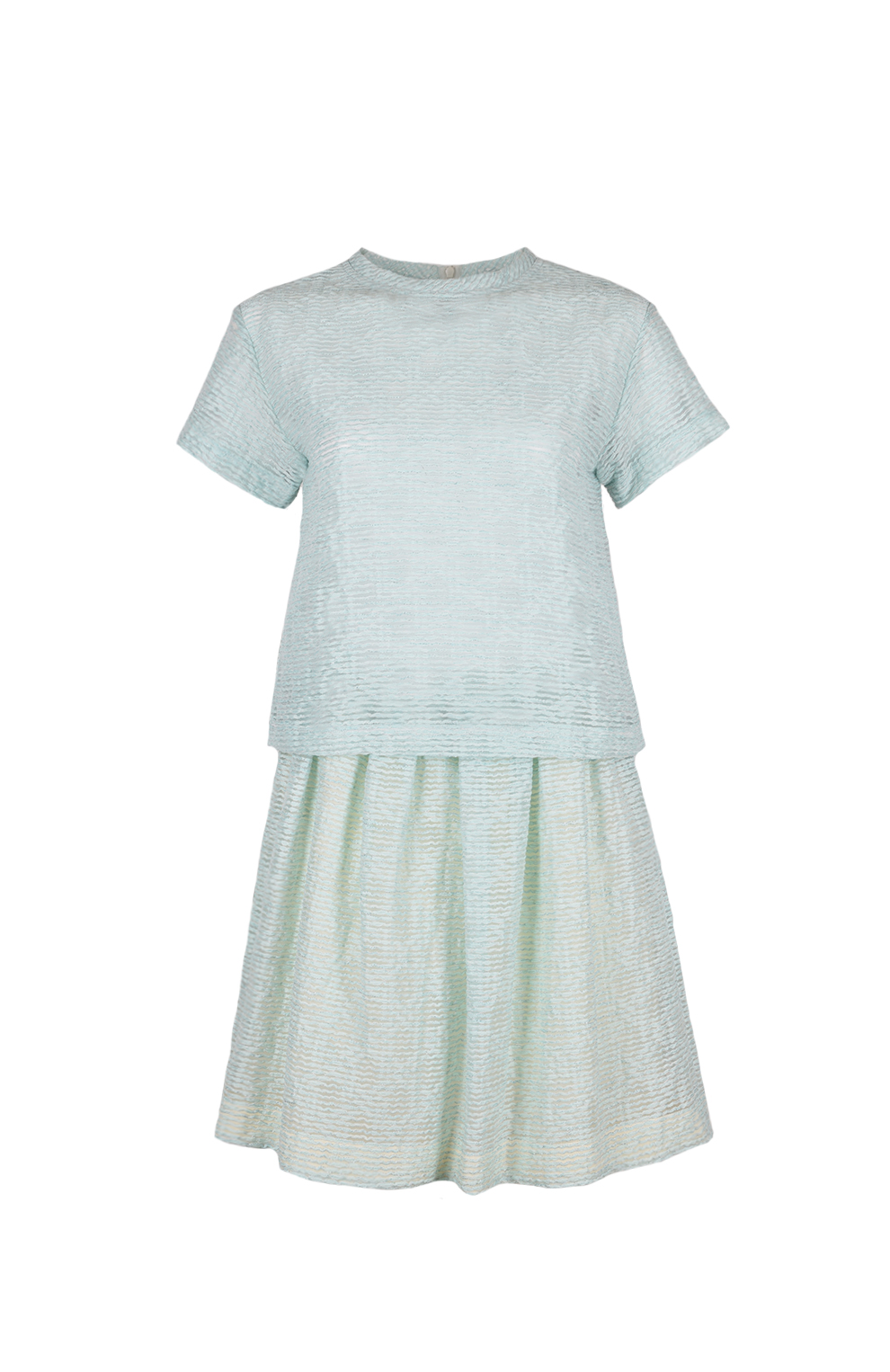 Юбка из полупрозрачной ткани с подкладом