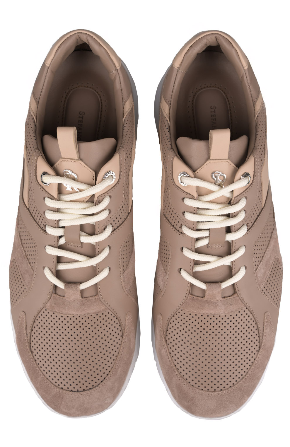 Сникеры из телячьей кожи и замши