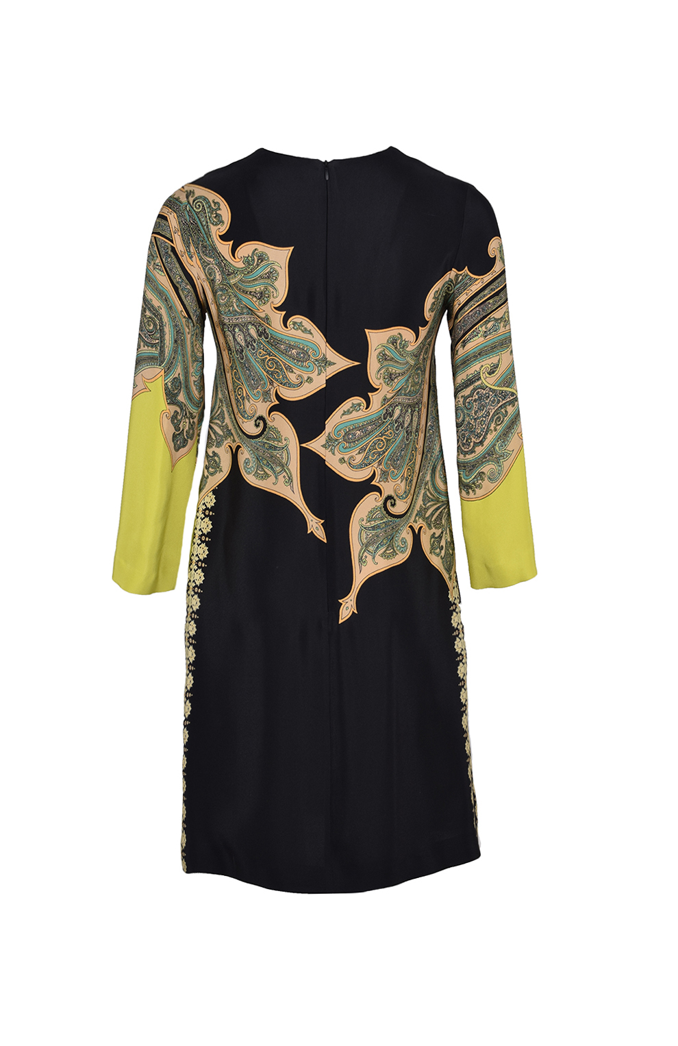 Платье прямого кроя из шёлка с узором