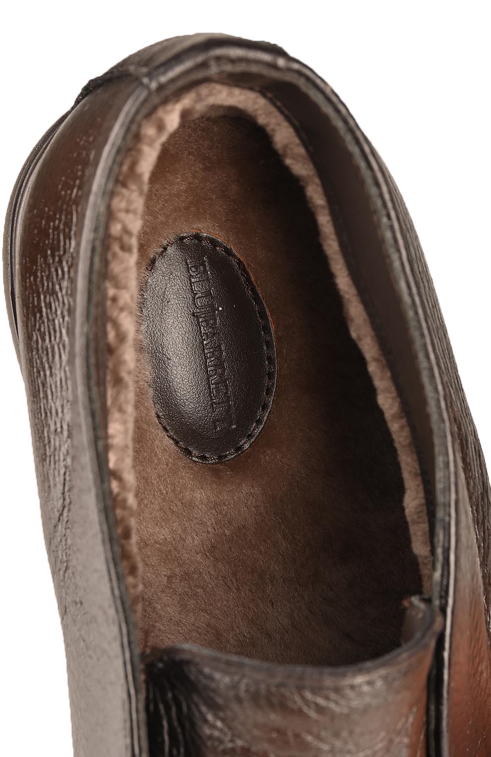 Кожаные ботинки с мехом