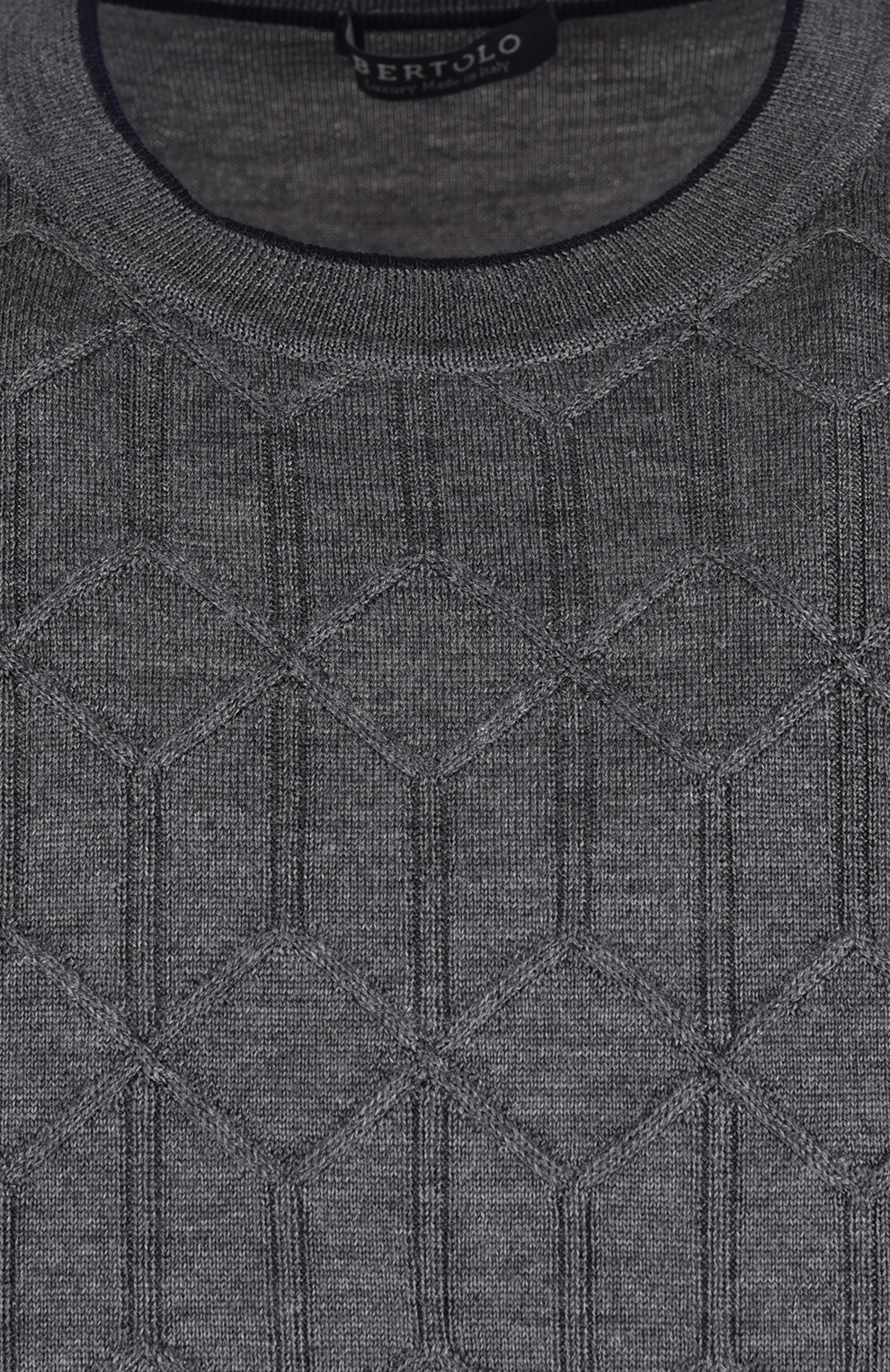 Джемпер из шерсти и шелка с фактурным принтом