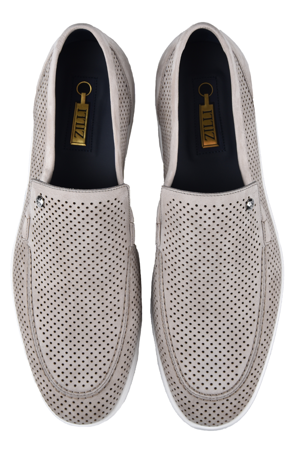 Перфорированные лоферы из нубука