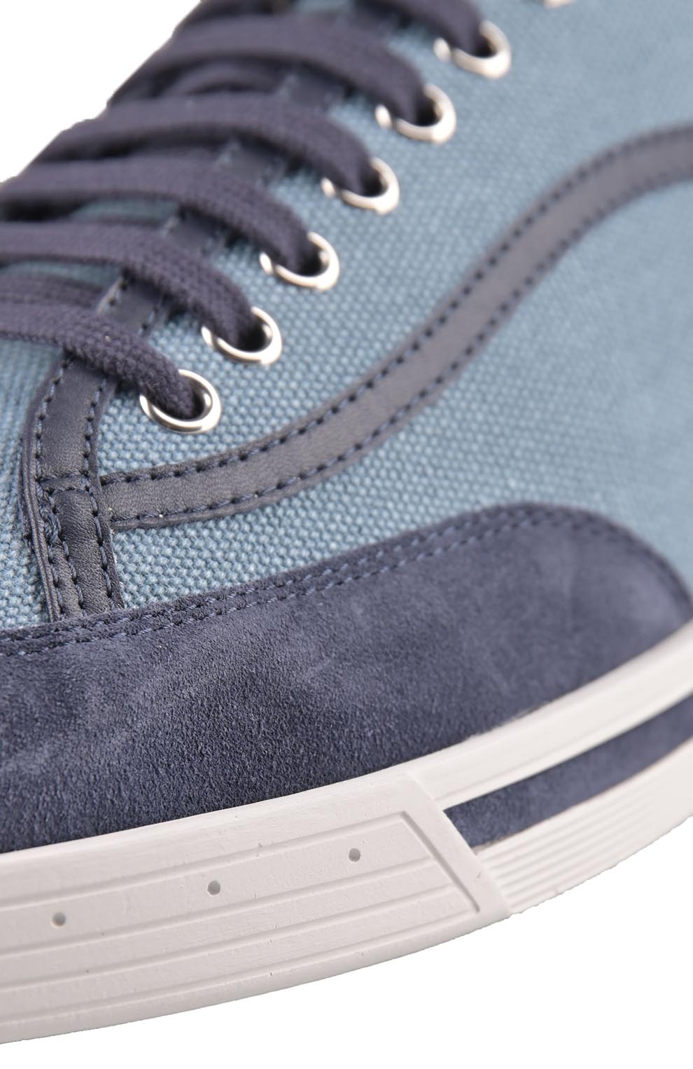 Комбинированные кеды из текстиля и замши