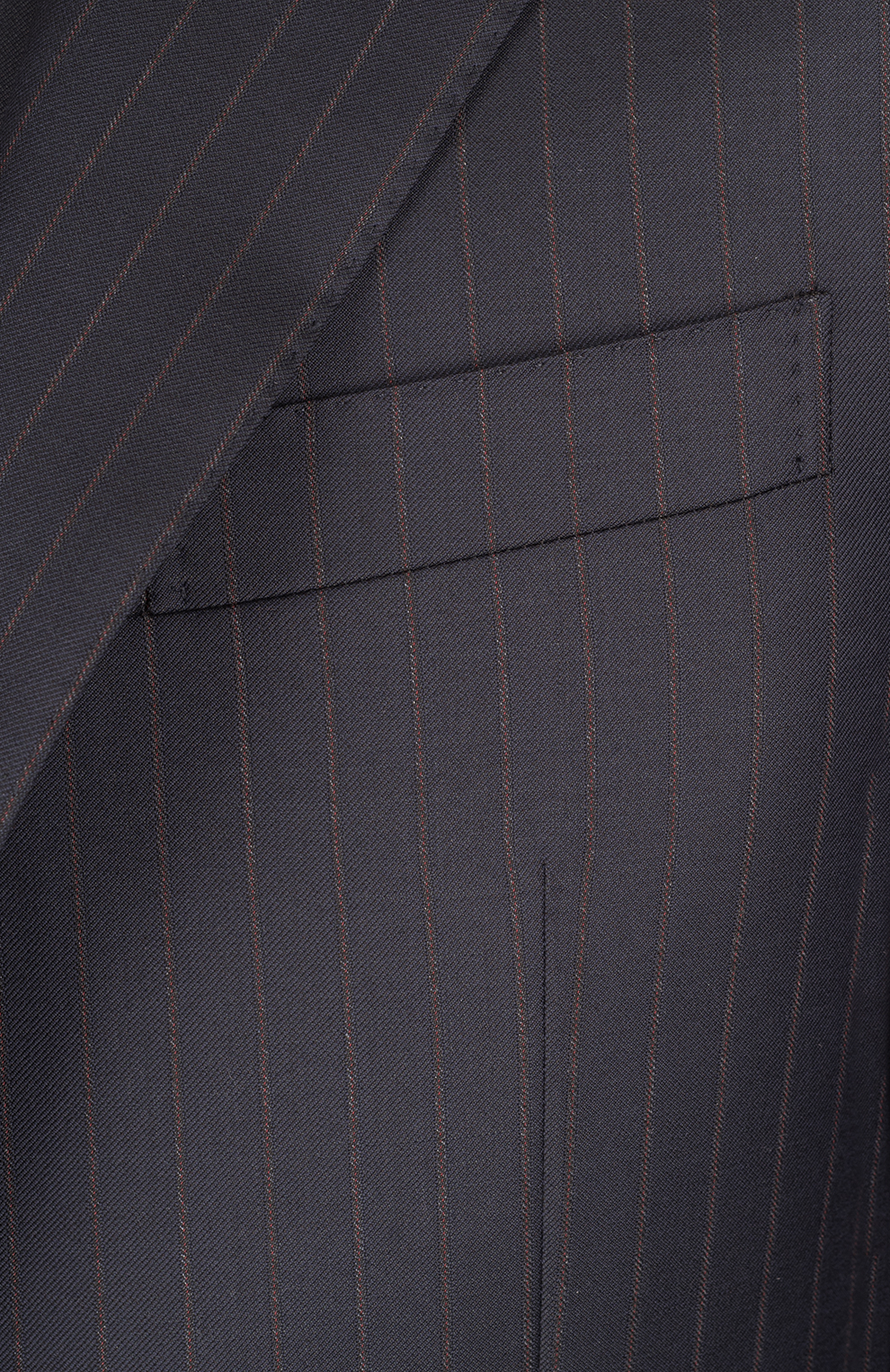 Шерстяной костюм-тройка в полоску