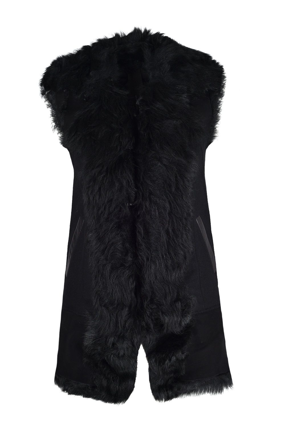 Жилет с меховой отделкой