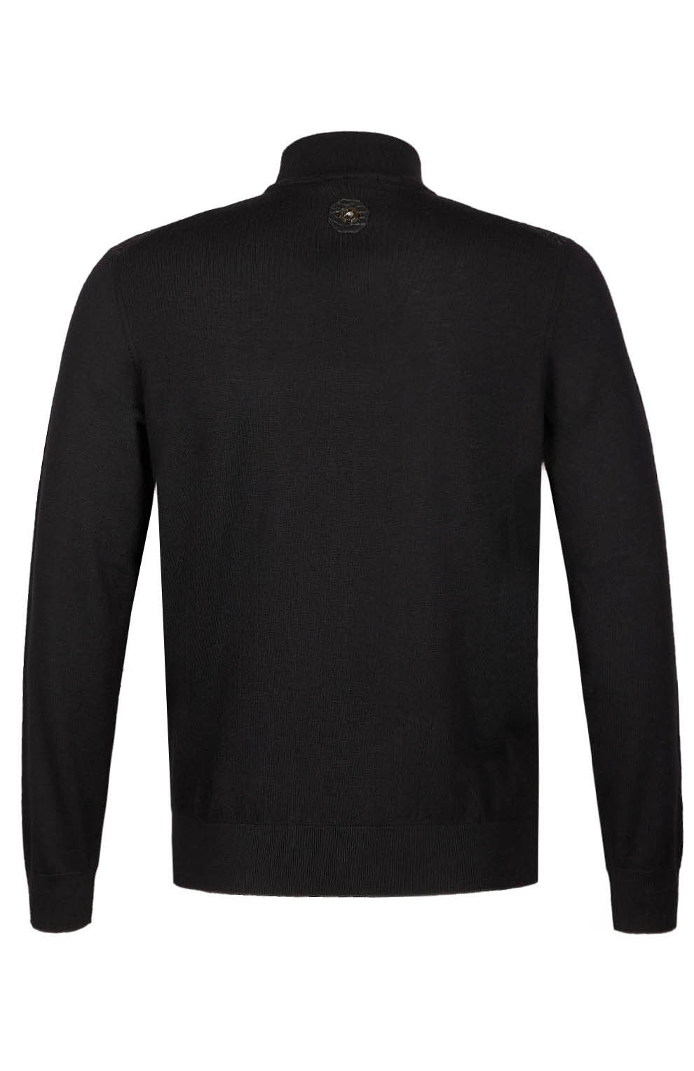 Водолазка из смеси шерсти и шелка с декором из кожи американского аллигатора