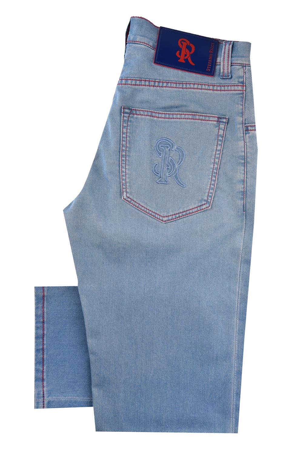 Джинсы с контрастной строчкой