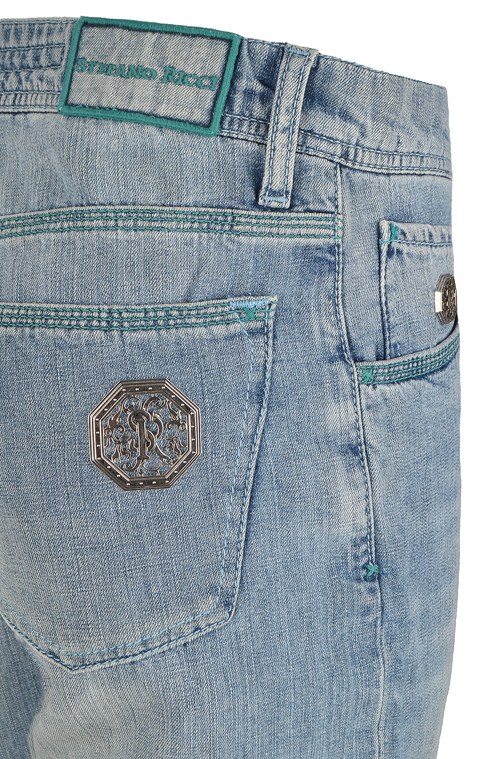 Джинсы с контрастной строчкой