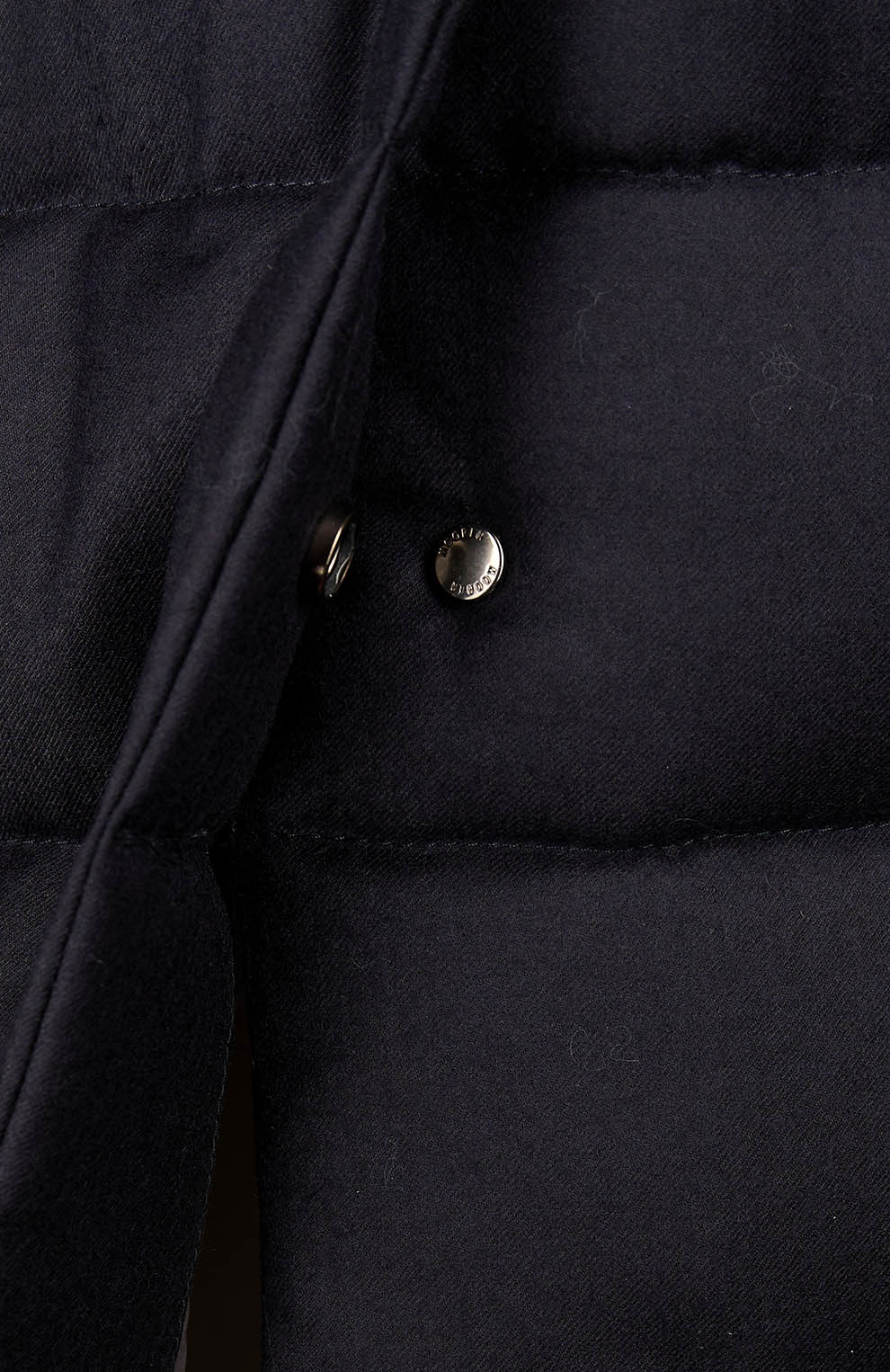 Стёганый пуховик из шерсти и кашемира