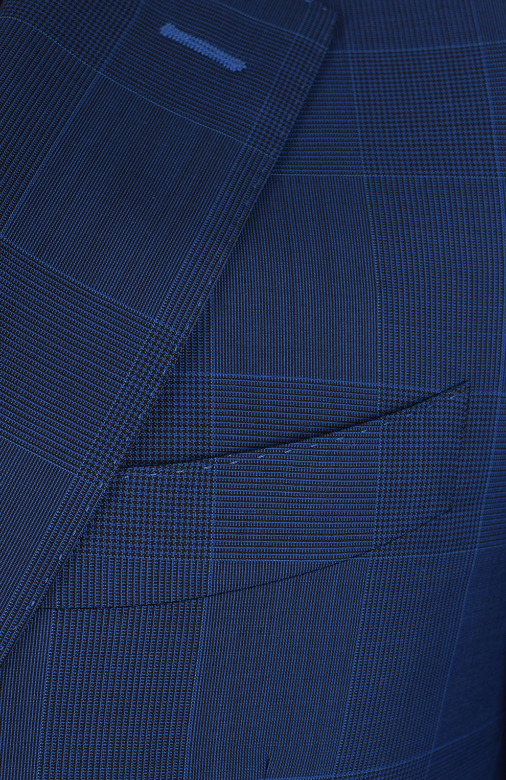 Шерстяной однобортный костюм в клетку