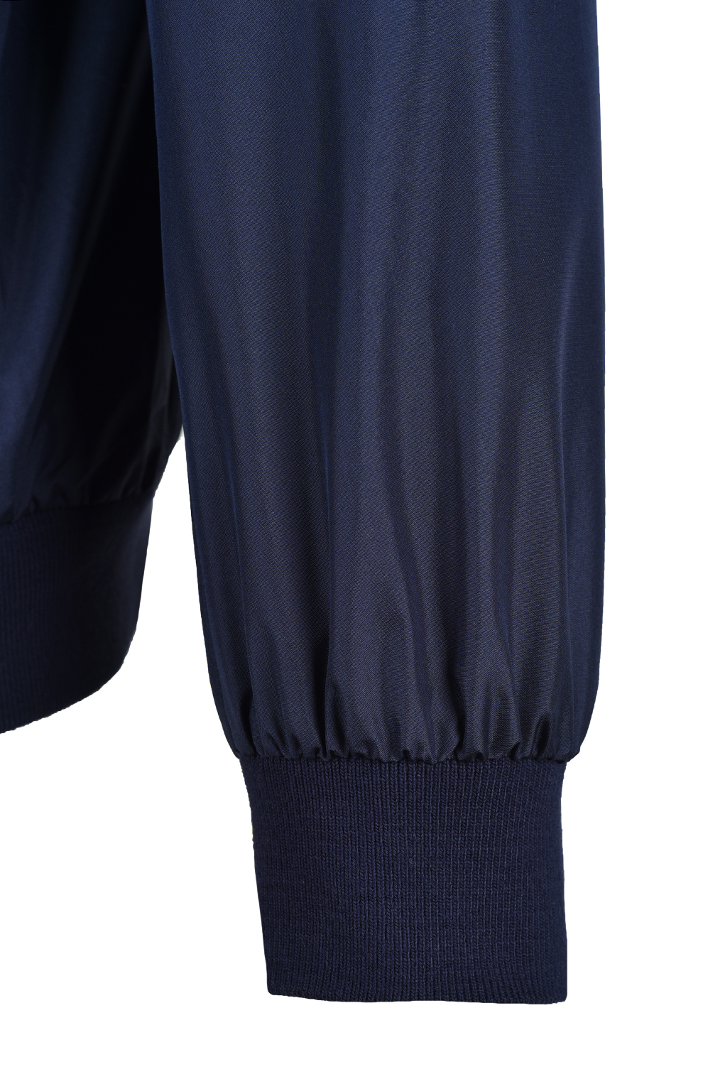 Шёлковый бомбер с отделкой из кожи