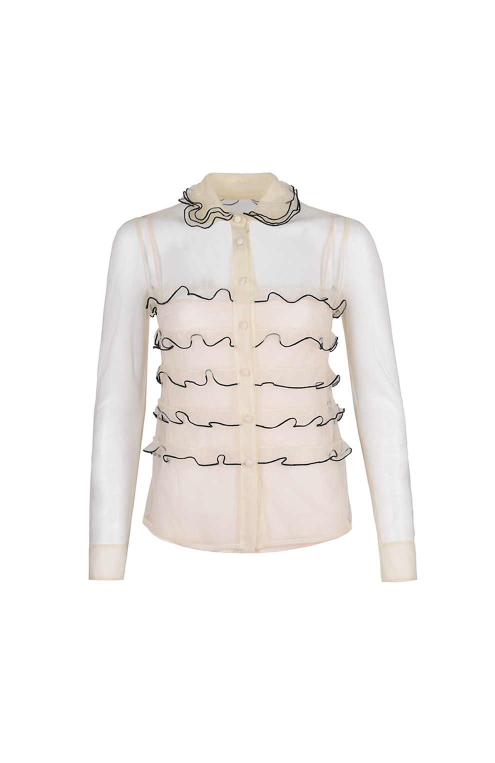 Блузка из тюля с оборками