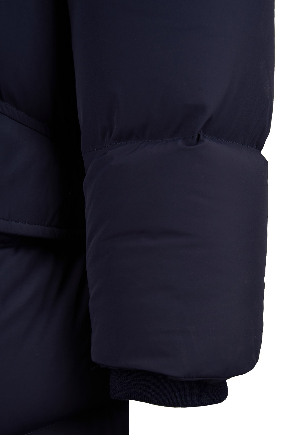 Пуховик со съёмным капюшоном и меховым воротником