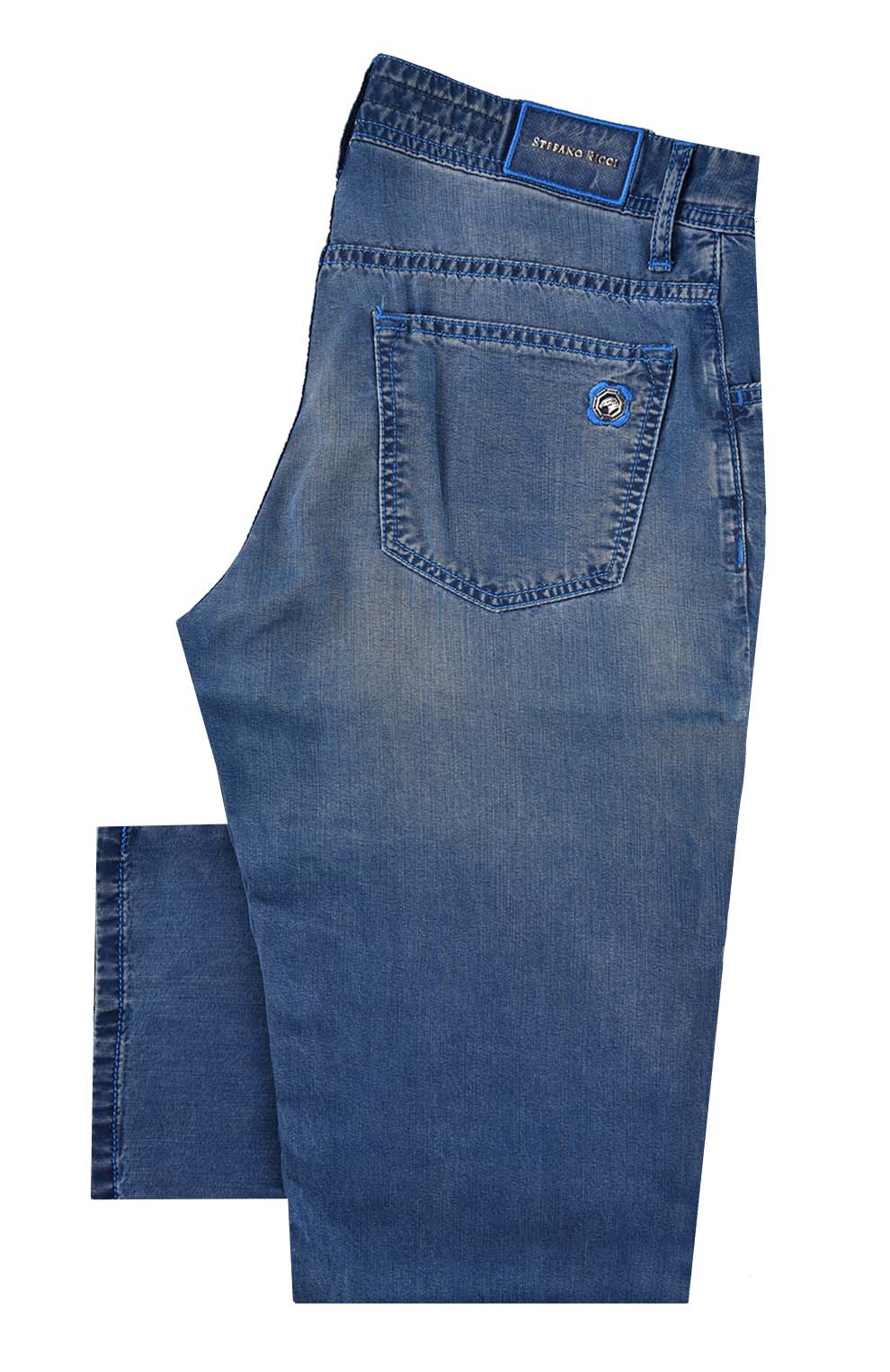 Джинсы с контрастной строчкой