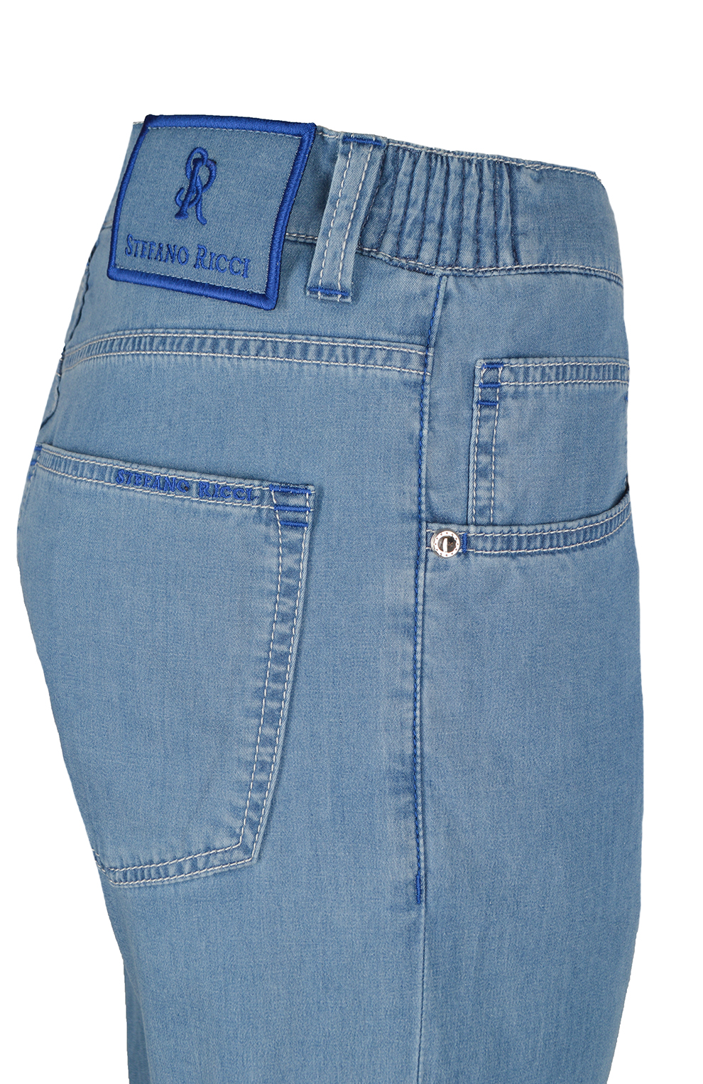 Джинсы с эластичным поясом