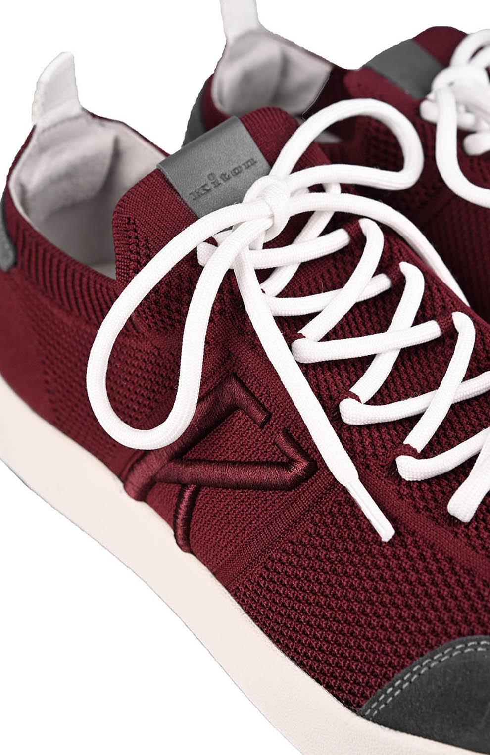 Кроссовки Bordeau из хлопкового трикотажа с отделкой из телячьей кожи