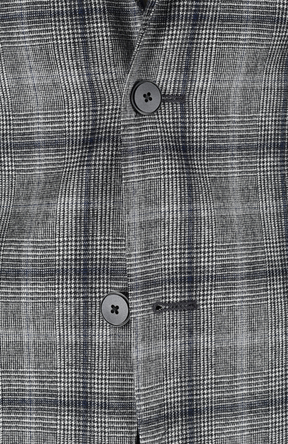 Шерстяной однобортный костюм в клетку