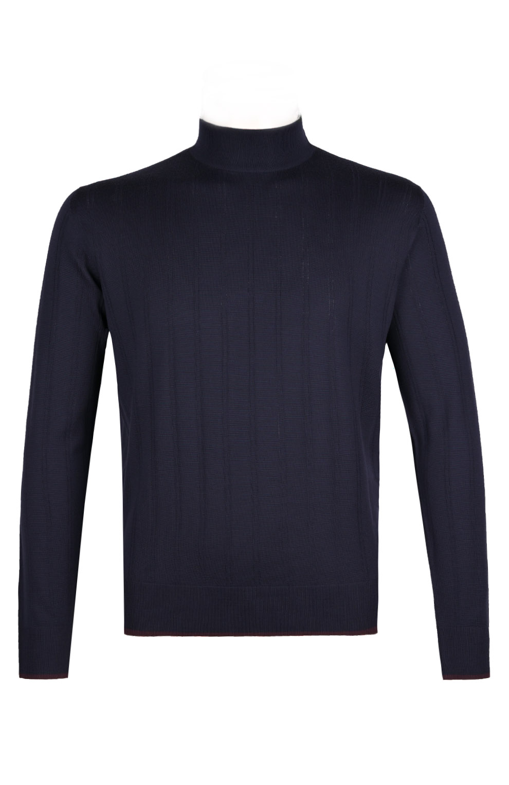 Джемпер с воротником-стойкой из шерстяного трикотажа