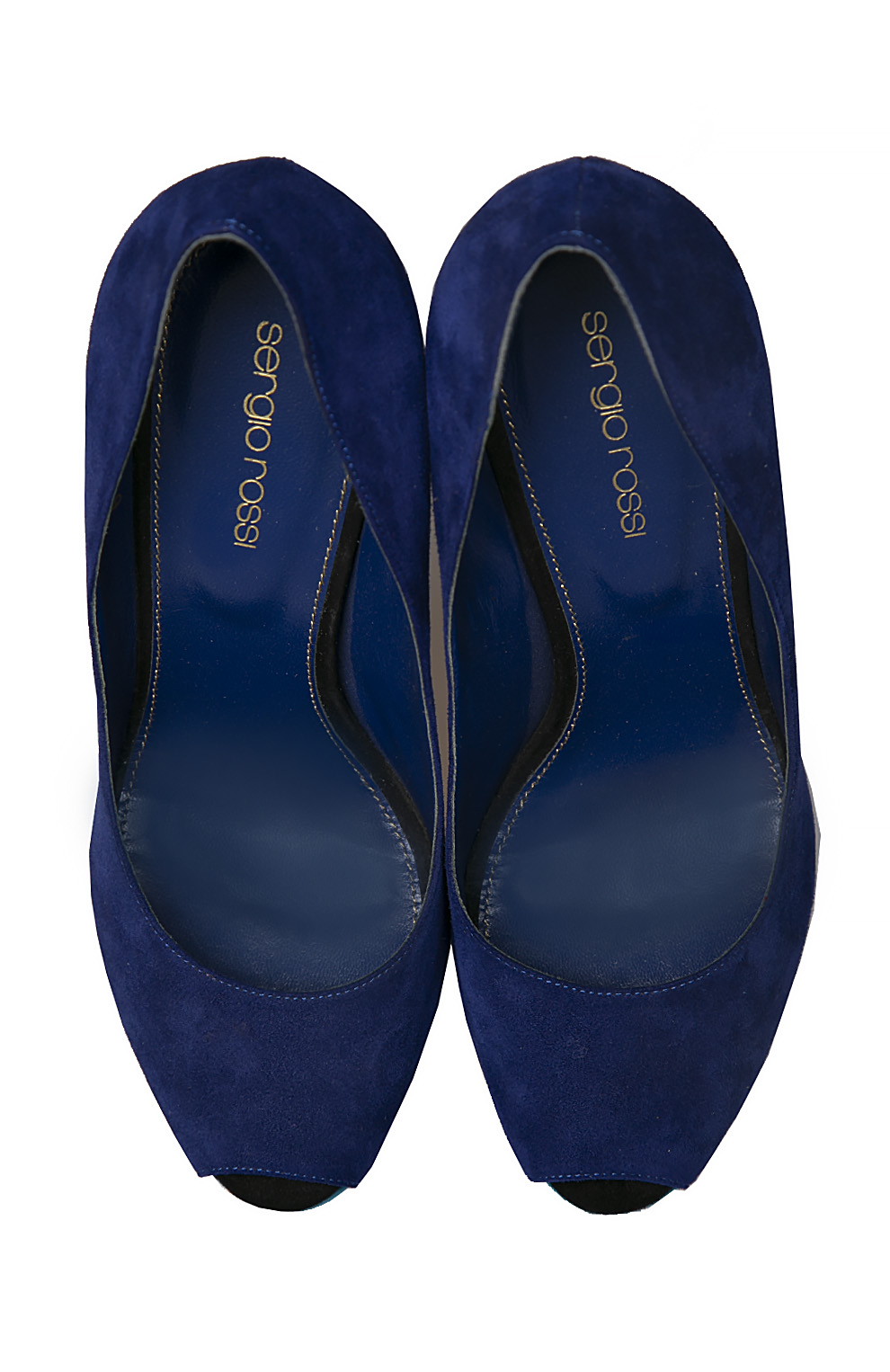 Замшевые туфли на высоком каблуке