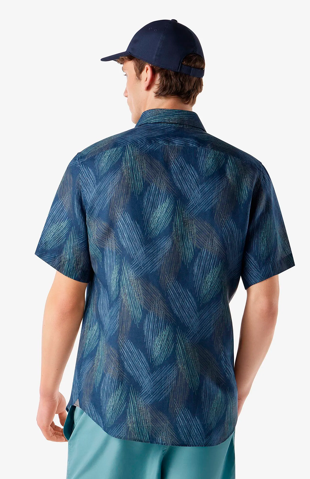 Льняная рубашка с принтом