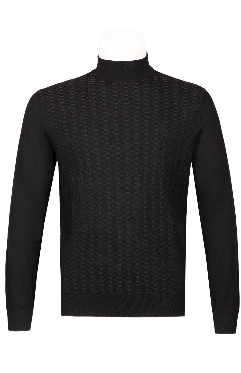 Водолазка из смеси шерсти и шелка с декором из кожи американского аллигатора