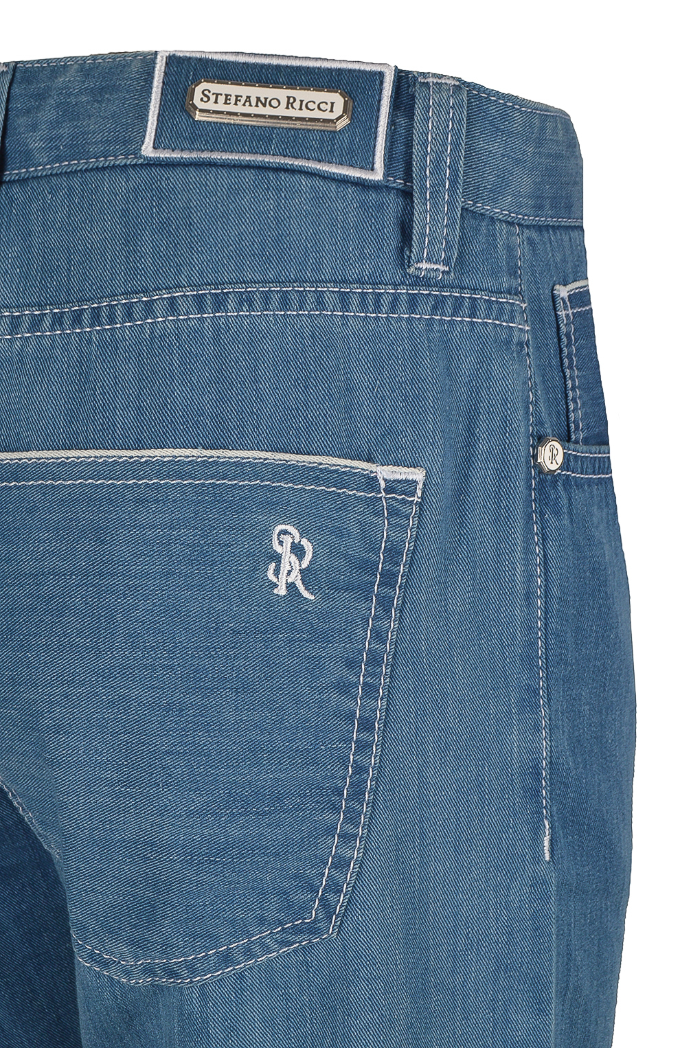 Джинсы с контрастной строчкой