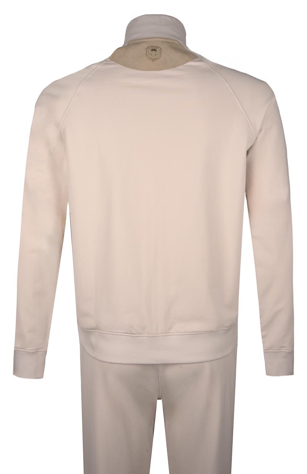 Спортивный костюм из эластичного хлопка и нейлона сливочного цвета