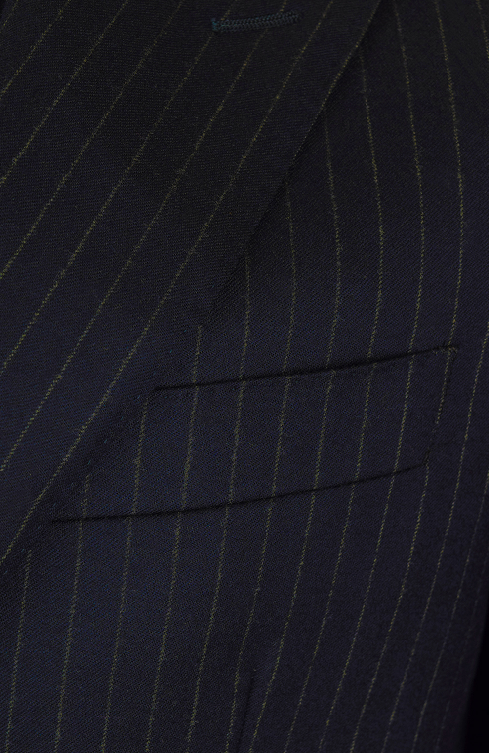 Шерстяной однобортный костюм в полоску