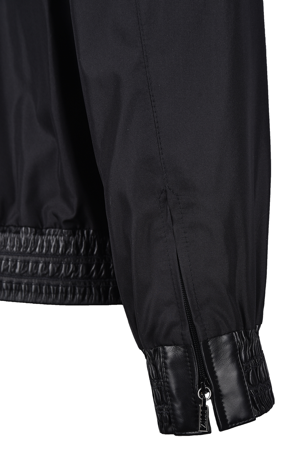 Куртка из кожи и шёлка