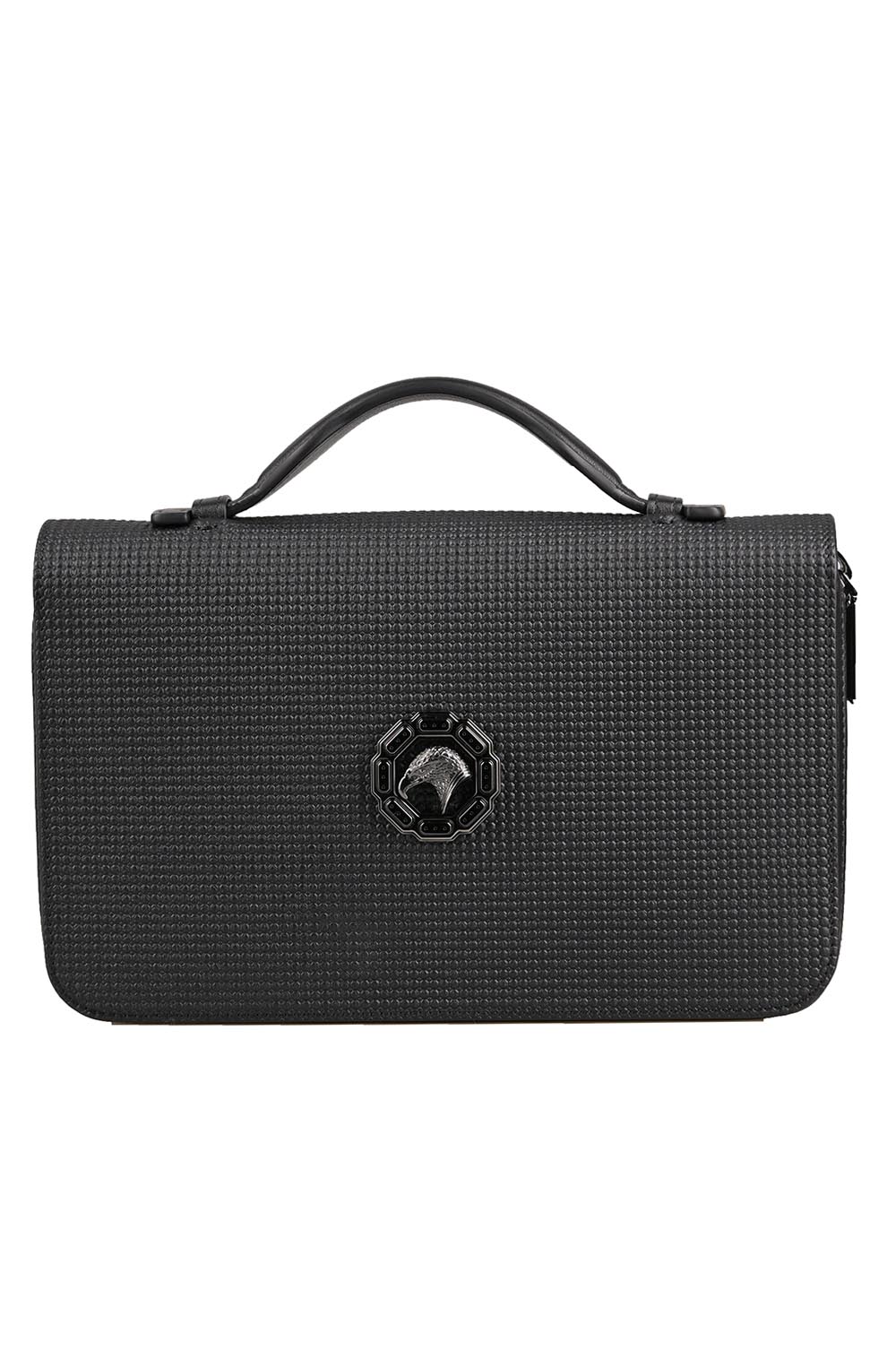 Борсетка с короткой ручкой из кожи с тисненым паттерном Asia