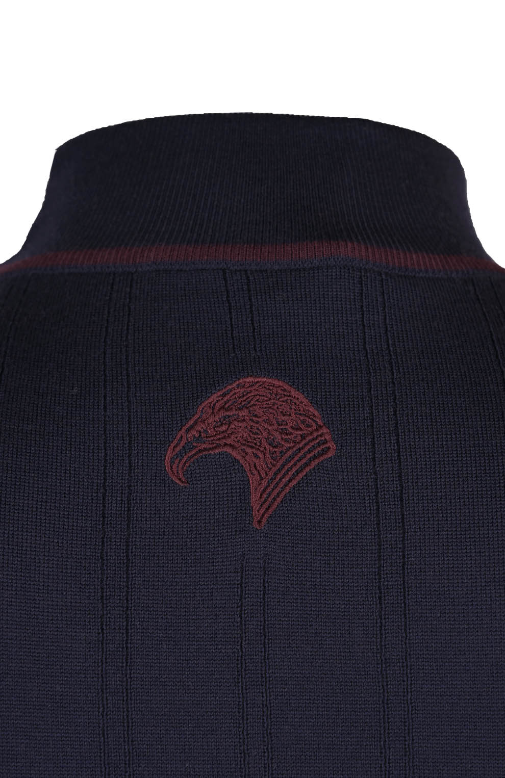 Джемпер с воротником-стойкой из шерстяного трикотажа