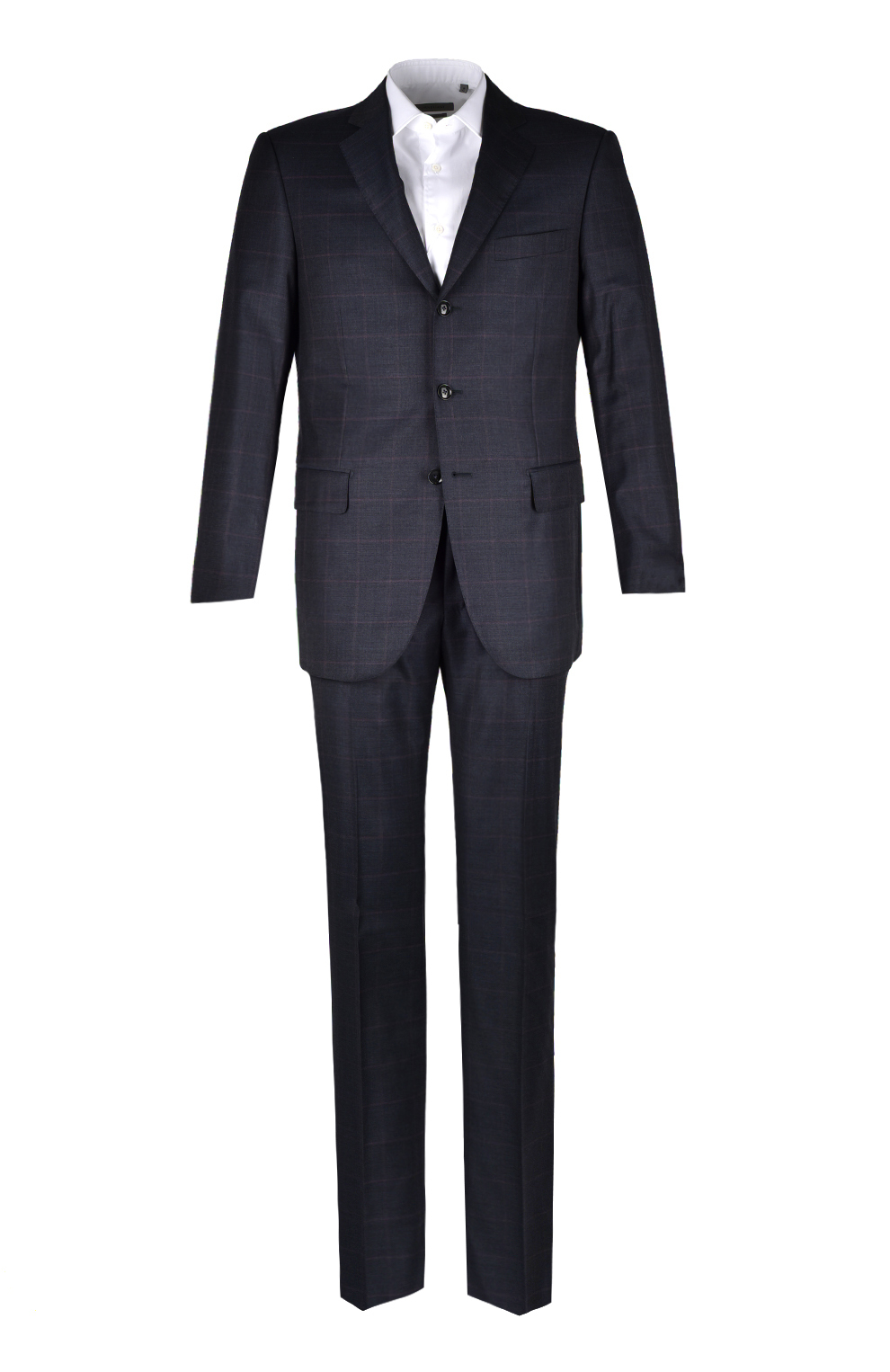 Однобортный костюм из смеси шерсти и кашемира в клетку