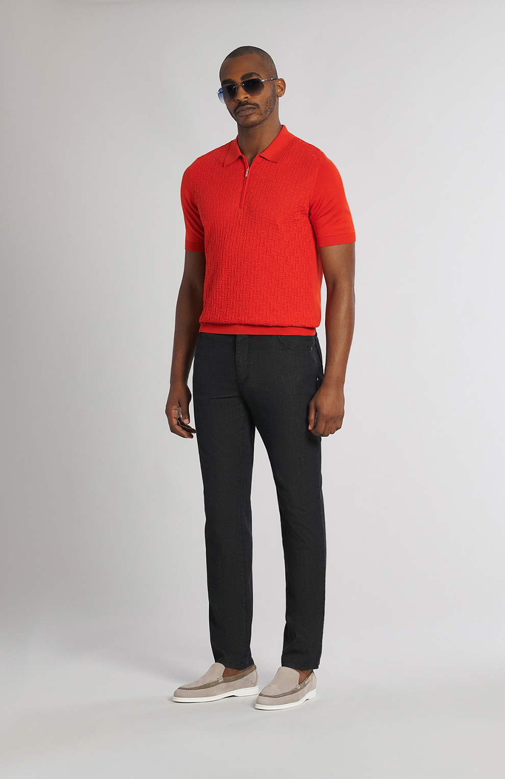 Поло из смеси шёлка и хлопка