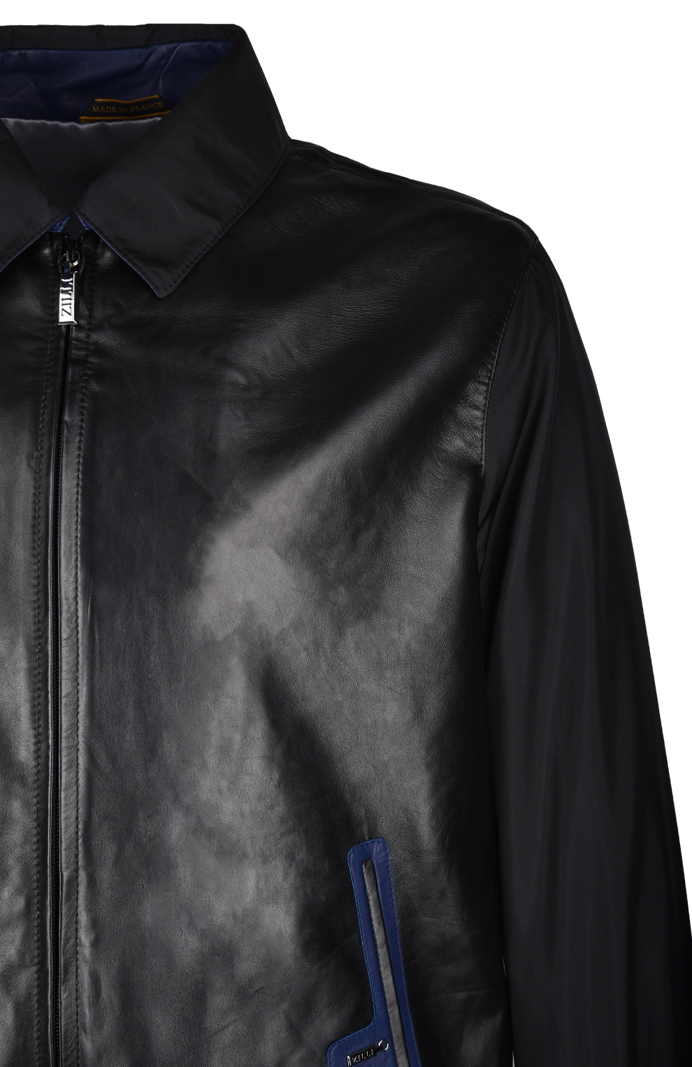 Куртка из кожи и шёлка