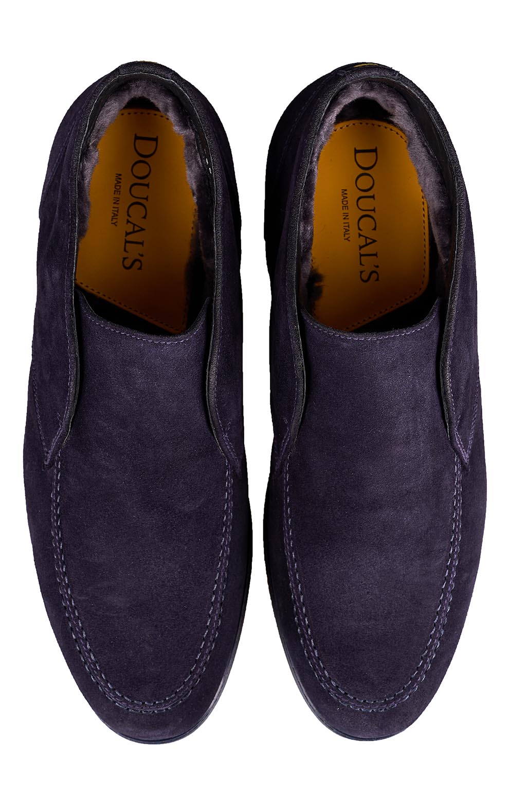 Замшевые ботинки с меховым утеплением