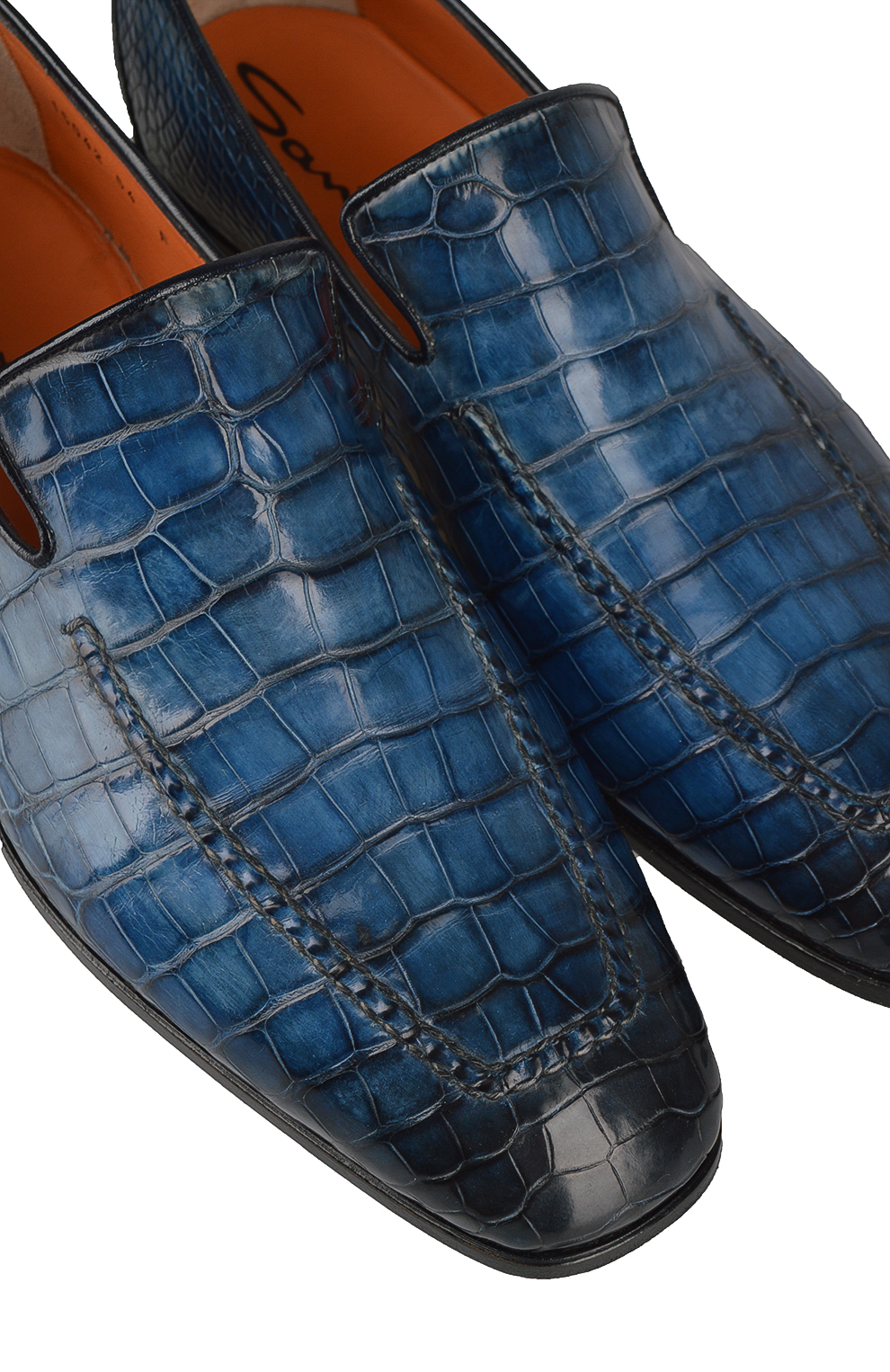 Лоферы из кожи крокодила