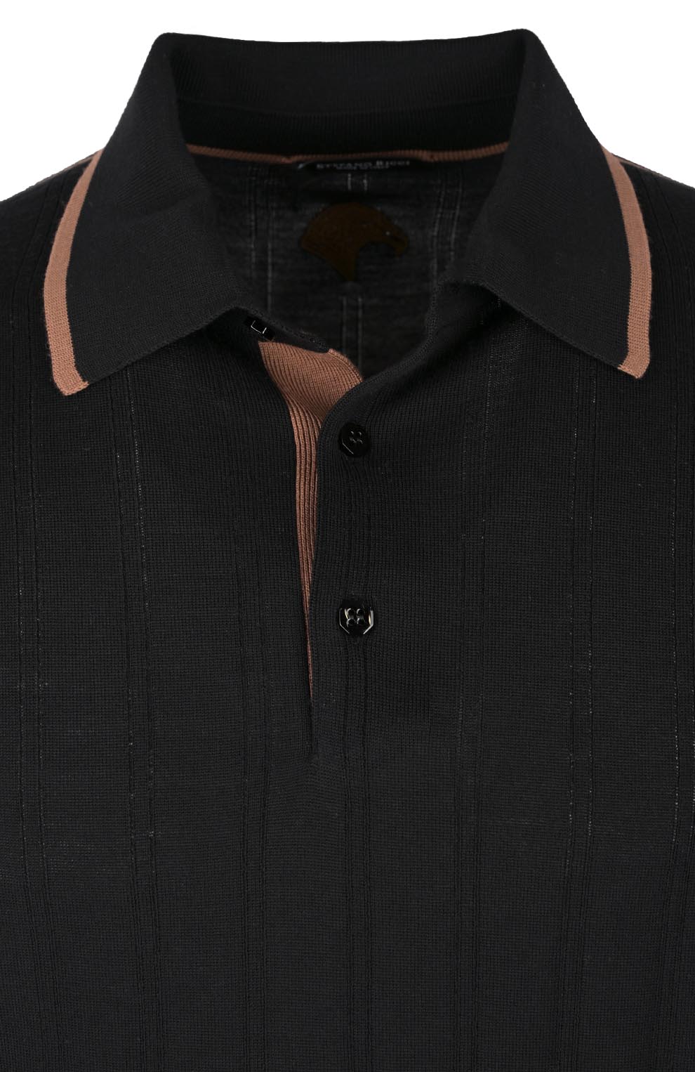 Трикотажное поло на трёх пуговицах из шерсти