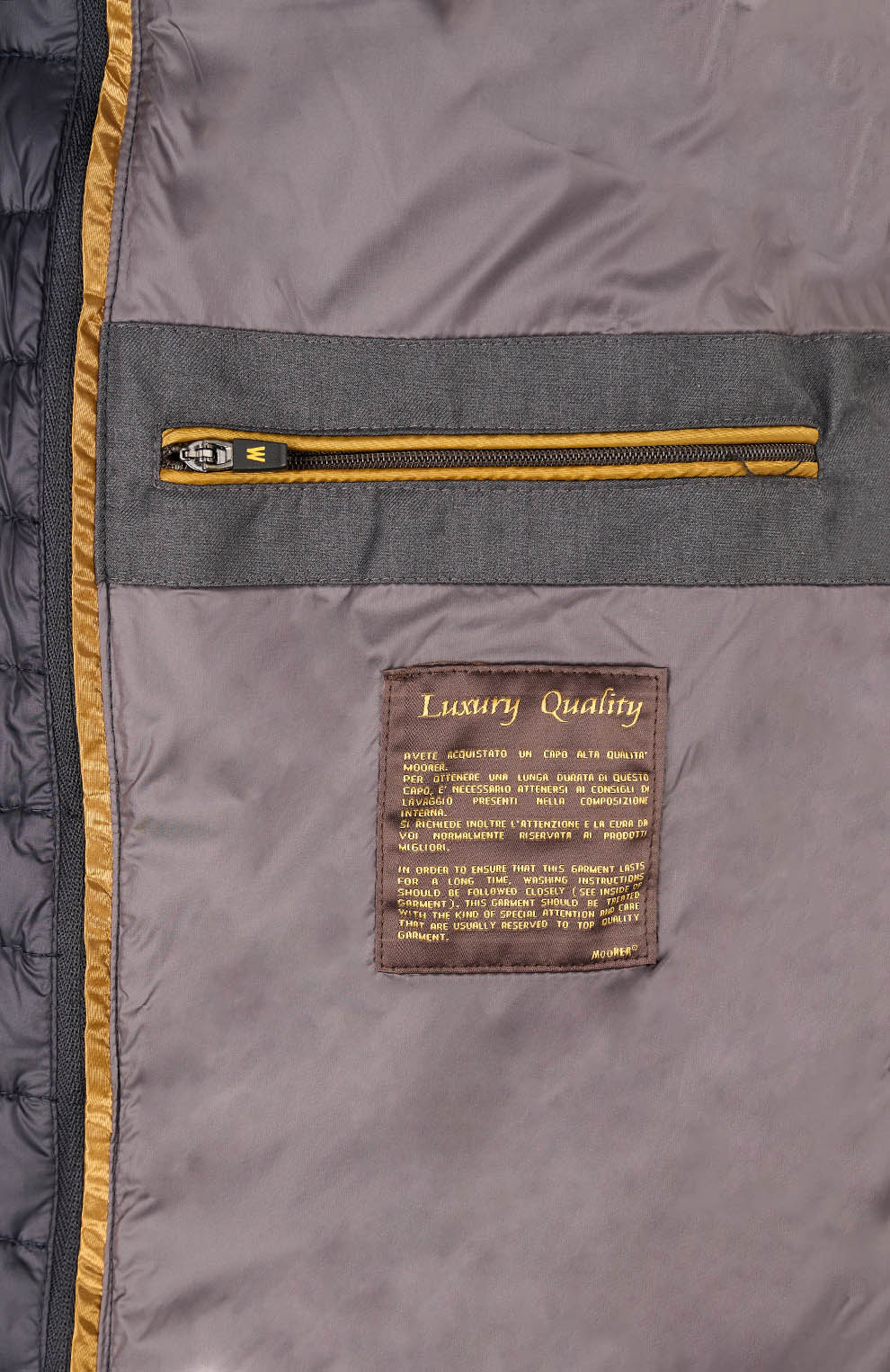 Стёганый пуховик из шерсти и кашемира