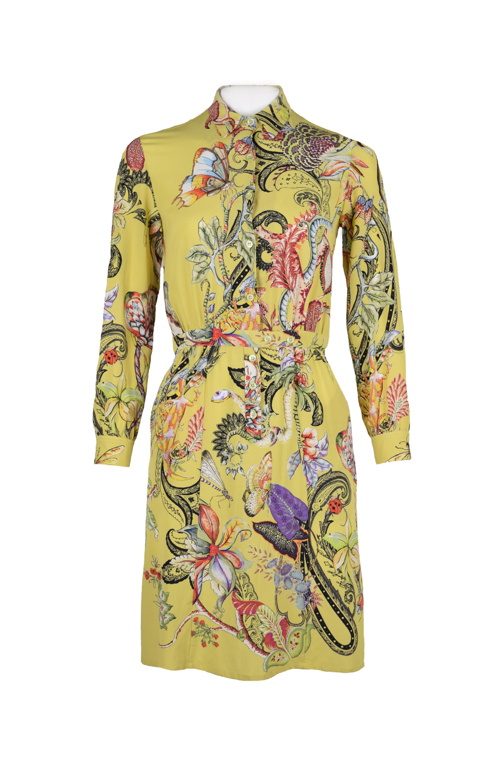 Шелковое платье-рубашка