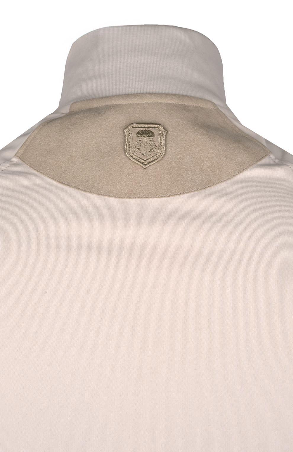 Спортивный костюм из эластичного хлопка и нейлона сливочного цвета