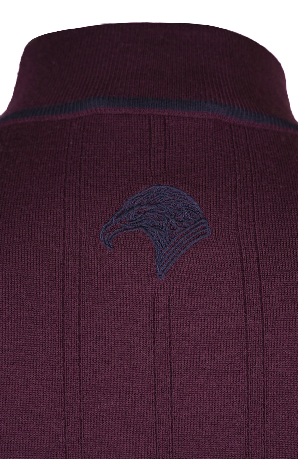 Джемпер с воротником-стойкой из шерстяного трикотажа